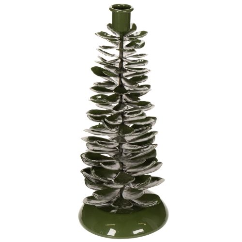 daiktų Žvakidė Kalėdų eglutės žalia metalinė dekoracija 28 cm