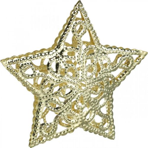daiktų Išsklaidytos dekoravimo žvaigždės, šviesos grandinėlės tvirtinimas, kalėdinė, metalinė dekoracija auksinė Ø6cm 20 vnt.