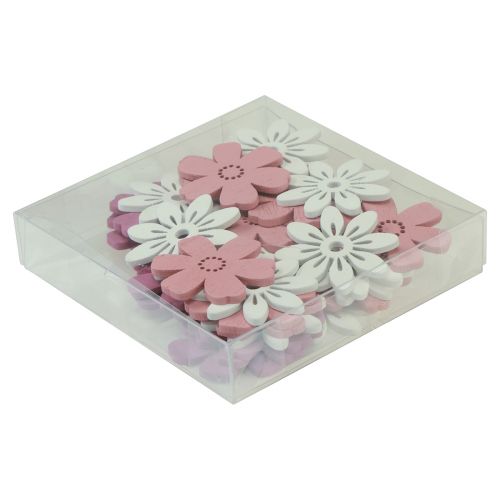 daiktų Taškinės dekoracijos stalo gėlės medis balta rožinė violetinė 3,5cm 36vnt