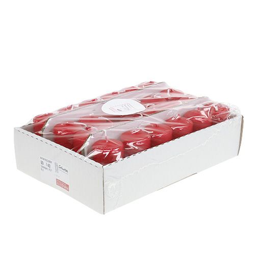 daiktų Stulpinė žvakė 80/40 raudona 24 vnt