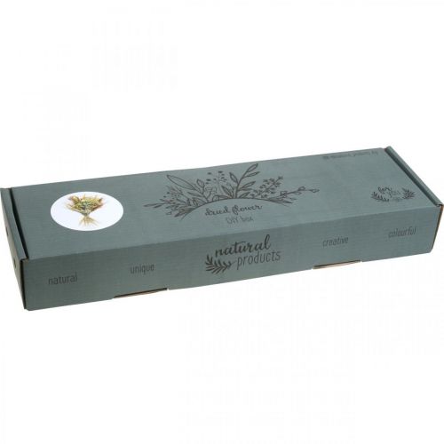 daiktų Džiovintų gėlių „pasidaryk pats“ įrankių rinkinys, geltonas, kūrybinėms puokštėms ir dekoratyviniams vainikams, 60 cm – natūralus produktas