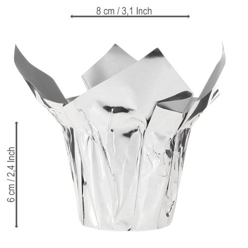 daiktų Vazonai sidabro blizgesio dovanų pakuotėms Ø5,5 cm A6 cm 8 vnt.