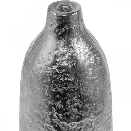 daiktų Dekoratyvinė vaza metalinė kalama gėlių vaza sidabrinė Ø9,5cm H32cm