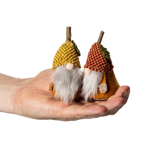 daiktų Nykštukų figūrėlių rinkinys su megzta kepure ir gile, 10 cm, 6 dalys