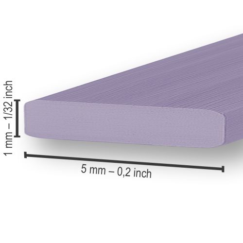 daiktų Aliuminio plokščia viela, levandų spalvos, 5 mm, 10 m, dekoratyvinė viela, rankdarbių viela