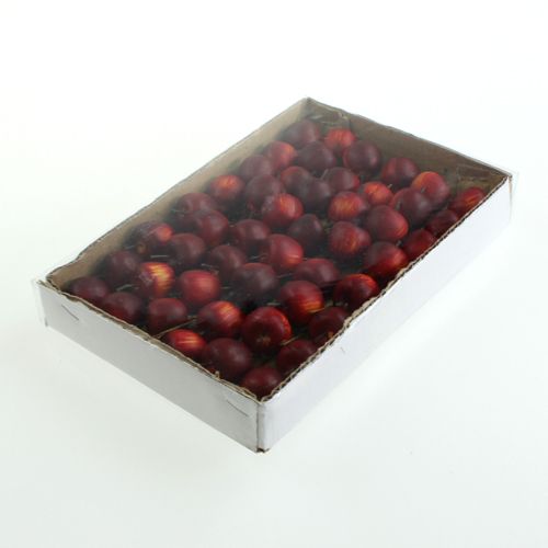 Floristik24 Mini obuoliai ant vielos 2cm 48 vnt