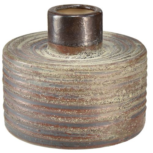 Dekoratyvinė vaza keraminė keraminė vaza ruda mėlyna pilka 12x10,5cm 2vnt