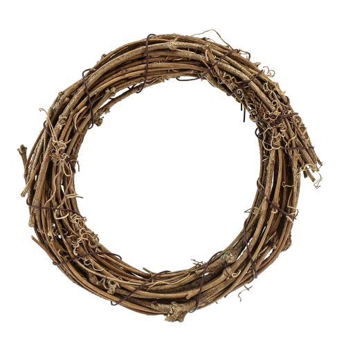 Dekoratyvinis žiedas mini vynmedžių vainikas natūralus Ø15cm 6vnt