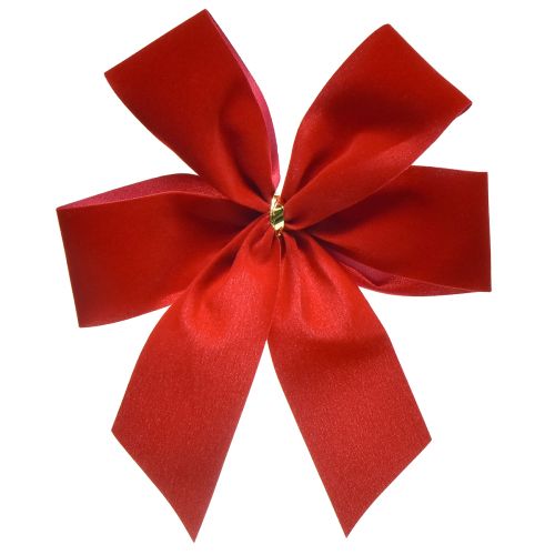 Dekoratyvinis lankelis raudonas aksominis lankelis 4cm pločio kalėdinis lankelis išorei 15×18cm 10vnt