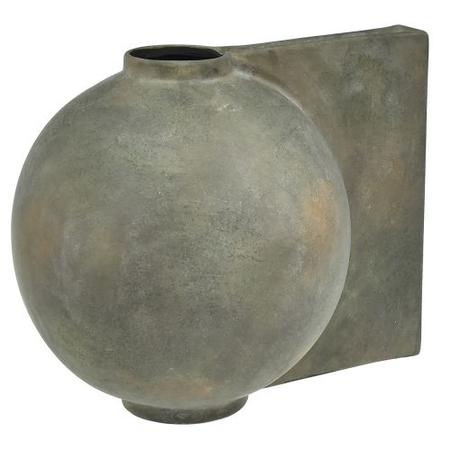 Dekoratyvinė vaza keraminė antikvarinė išvaizda bronzos pilka 30×20×24cm