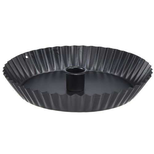 daiktų Originali metalinė torto formos žvakidė - juoda, Ø 18 cm 4 vnt. - stilinga stalo puošmena