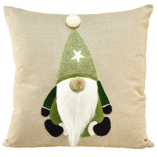 Dekoratyvinė pagalvėlė su gnome dekoratyvine pagalvėlė žalia smėlio spalvos 40×40cm