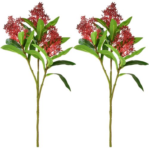 daiktų Dirbtinės gėlės raudonos Skimmia japonica Skimmie 45cm 2vnt