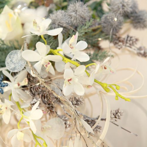 daiktų Dirbtinės orchidėjos, balti žiedai, Ø3,5–5 cm, ilgis 38 cm, 2 vnt.