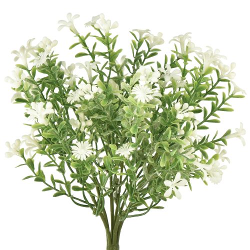 Floristik24 Dirbtinės gėlės baltos Dirbtinių gėlių puokštė ledinis augalas baltas 26cm