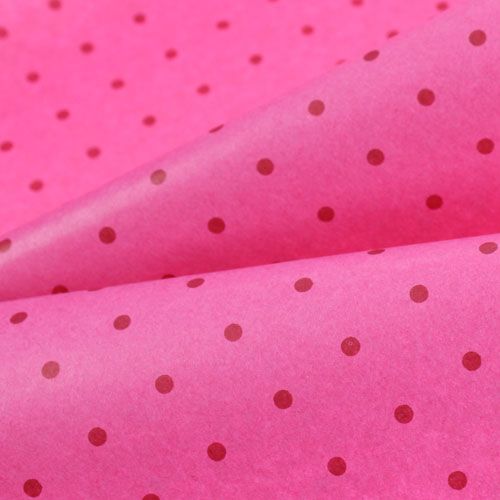daiktų Rankogalių popierius 25cm 100m taškeliai rožinis