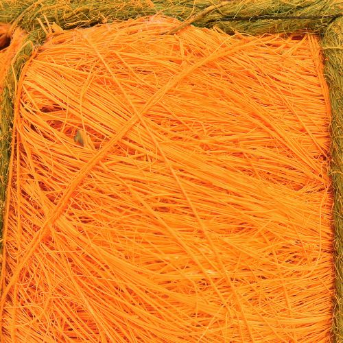 daiktų Moliūgų vazono dekoracija oranžinė/gelsvai žalia sizalio Ø21cm H12cm