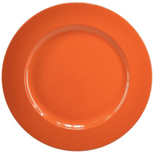 daiktų Oranžinės plastikinės lėkštės – 28 cm – idealiai tinka vakarėliams ir dekoravimui – 4 vnt