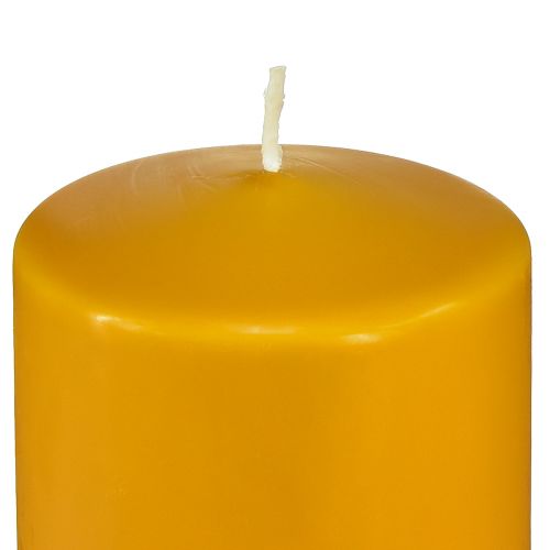 daiktų PURE kolonų žvakė geltona medaus Wenzel žvakės 130/70mm