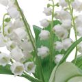 Floristik24 Dekoratyvinė slėnio lelija Dirbtinės pavasario gėlės Baltos 31cm 3vnt