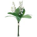 Floristik24 Dekoratyvinė slėnio lelija Dirbtinės pavasario gėlės Baltos 31cm 3vnt