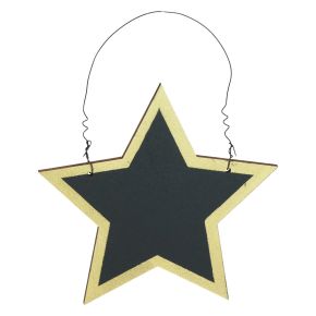 Floristik24 Medinės žvaigždės juodo aukso dekoratyvinės pakabos Kalėdinės Ø15cm 8vnt