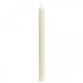 Floristik24 Kaimiškos žvakės aukštos lazdos žvakės vienspalvės baltos 350/28mm 4 vnt.