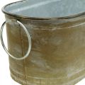 Floristik24 Komplektas Planter Metal Tub Vintage Retro L22.5cm/27cm/31cm