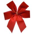 Floristik24 Dekoratyvinis lankelis raudonas aksominis lankelis 4cm pločio kalėdinis lankelis išorei 15×18cm 10vnt