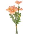 Floristik24 Dirbtinės gėlės Dirbtinės aguonos gėlių dekoras 35cm ryšelis 3vnt