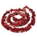 Floristik24 Šventinė raudonų blizgučių girlianda 270 cm - blizgi ir gyvybinga, puikiai tinka Kalėdoms ir šventinėms dekoracijoms
