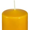 Floristik24 PURE kolonų žvakė geltona medaus Wenzel žvakės 130/60mm