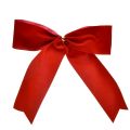 Floristik24 Aksominis lankelis raudonas 5,5cm pločio kalėdinis lankelis tinkamas naudoti lauke 18×18cm 10vnt