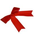 Floristik24 Aksominis lankelis raudonas 5,5cm pločio kalėdinis lankelis tinkamas naudoti lauke 18×18cm 10vnt
