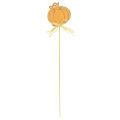 Floristik24 Gėlių kamštis medinis moliūgų dekoras oranžinis natūralus 6,5x7cm 12vnt